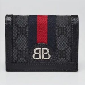 ❌SOLD ❌ GUCCI x BALENCIAGA Hacker BB Supreme Monogram Ophidia Card Case Wallet!